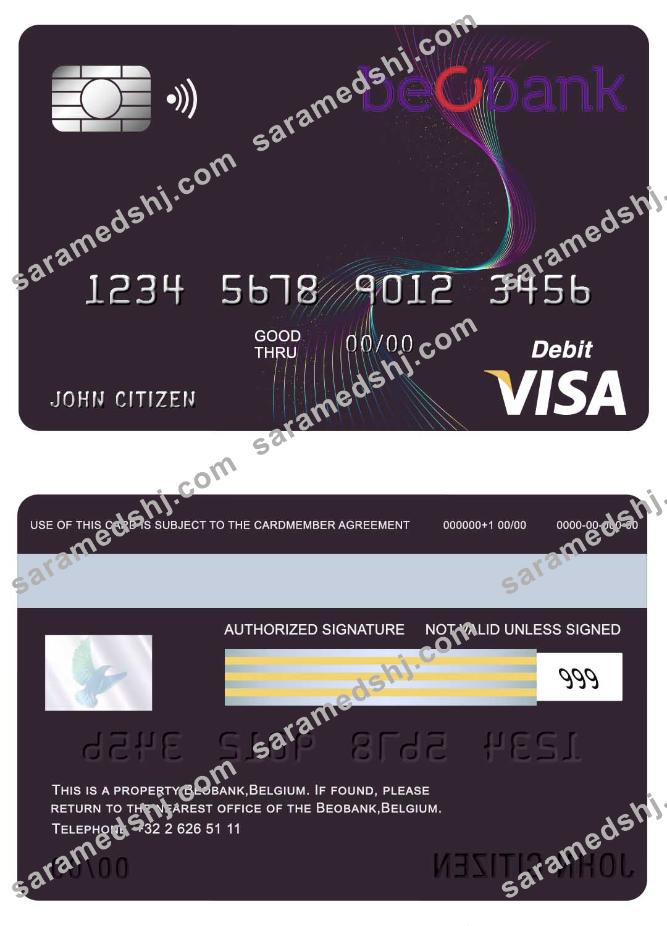 Belgium Beobank visa card
